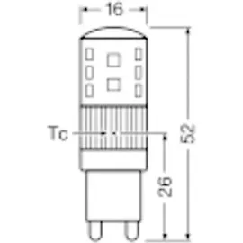 Osram LED PIN G9 3 W klar,
