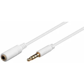 goobay Audiokabel 181-0100 mini 3,5mm-Klinken-Stecker / 3,5mm-Klinken-Buchse 1m weiß (62360)