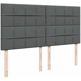 vidaXL Boxspringbett 180 x 200 cm Dunkelgrau