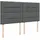 vidaXL Boxspringbett 180 x 200 cm Dunkelgrau