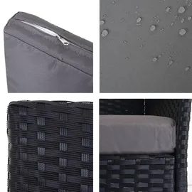 MCW Hamar-S Polyrattan Gartensessel 59 x 60 x 83 cm anthrazit inkl. Kissen 2er Set