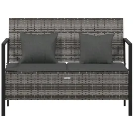 vidaXL Gartenbank 2-Sitzer 59 x 83 x 59 cm Grau