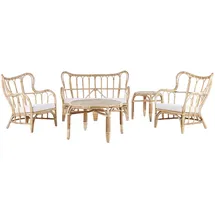 Beliani Lounge Set 4-tlg. Beige/Braun
