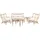 Beliani Lounge Set 4-tlg. Beige/Braun