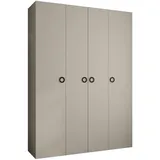 abiks möbel Drehtürenschrank COMO 180 x 245,5 x 50 cm Schwarz
