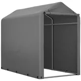 Rolipo Gerätehaus Fahrradgarage&Geräteschuppen, Reißverschlusstür, robustes Garagenzelt, BxT: 100x187 cm, 100x187x160cm mit verzinktem Stahlrohr, Lagerzelt für Garten&Werkzeug 100 cm x 187 cm