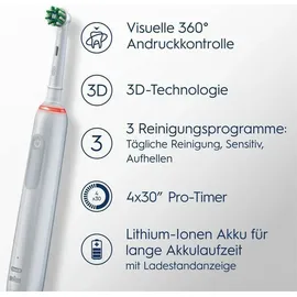 Oral-B Pro 3 3000 CrossAction weiß + Aufsteckbürste 2 St.