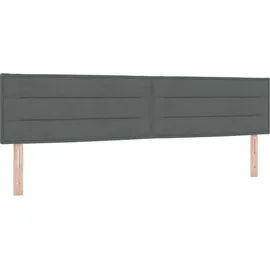 vidaXL Boxspringbett 200 x 200 cm Dunkelgrau