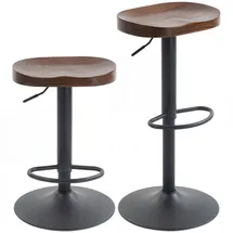 Homcom Barhocker 41,5 x 41,5 x 61-82 cm Braun