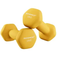 Songmics Hanteln 2 x 1 kg Kurzhanteln Gelb