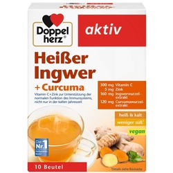 Doppelherz heisser Ingwer+curcuma Beutel