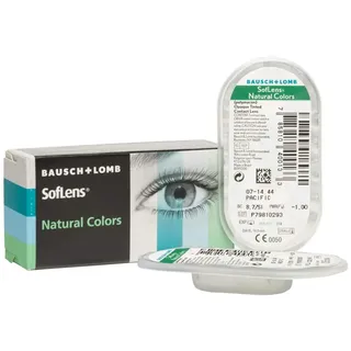 Bausch + Lomb SofLens Natural Colors Monatslinsen, sphärische Kontaktlinsen, weich, India 2 Stück BC 8.7 mm / DIA 14 / -1.5 Dioptrien