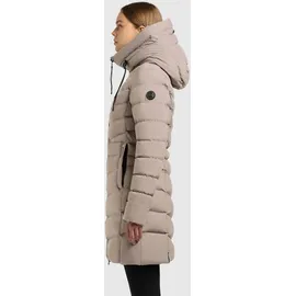 khujo "TUHANI5", Damen, Gr. M (38), beige (greige), Steppware, Obermaterial: 100% Polyester. Futter: 100% Nylon. Wattierung: 100% Polyester, unifarben, hüftbedeckend, elastischer Bund, Mäntel Steppmantel, mattes Obermaterial
