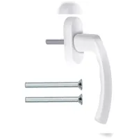 ID Dinkel Fenstergriffe Weiß 8 Stück Ergonomisch Aluminium Balkontürgriff außen Terrassentür Griff