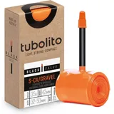 Tubolito S-cx/gravel 42 mm Orange – 700c/28 Zoll – 42-mm-Ventil – Schwarz