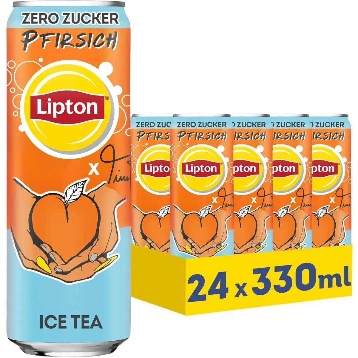 Preisvergleich Produktbild Lipton Pfirsich Zero Ice Tea Dose 24x0,33l