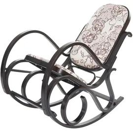 Mendler Schaukelstuhl M41 Jacquard 55 x 90 x 55 cm Braun