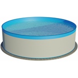 SUMMER FUN Stahlwandpool rund 460x90 cm, Stahl 0,3 mm weiß, Folie 0,2 mm blau, overlap
