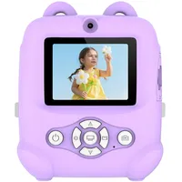 Fabater Kinderkamera-Sofortdruck, Kinder-Sofortbildkamera mit 2-Zoll-Bildschirm, 48-MP-Sofortbildkamera, 1080P-druckbare Kamera für Mädchen und Jungen, Tragbare Kinder-Digitalkameras für (Purple)