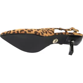 Buffalo High-Heel-Pumps BUFFALO "Buffalo Sling Back- Vegan Suede", Damen, Gr. 41, braun leo, schwarz, Kunstfaser, unifarben, Schuhe