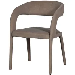 Esszimmerstuhl Arms aus Webstoff, Braun