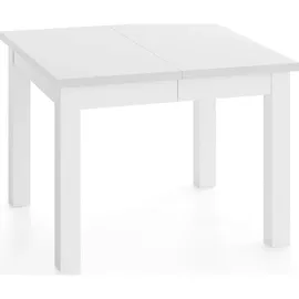 WFL GROUP Quadratischer Esstisch 80 x 76,5 x 80 cm weiß