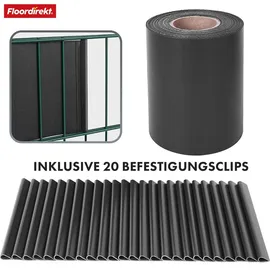 casa pura Sichtschutzstreifen 19 x 350 cm Anthrazit PVC