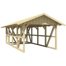 SKANHOLZ Skan Holz Schwarzwald Einzel 4,24 x 7,72 m unbehandelt inkl. Abstellraum