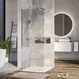 Bernstein Walk-In Nano Duschabtrennung 140 x 200 cm 10 mm Klarglas transparent EX101