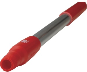 Vikan Ergonomischer Aluminiumstiel, 650 mm, mit Gewinde, Farbe: rot