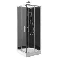 Aqualine Komplettdusche GRANVIK Quadrat-Duschkabine 800x800x2180mm, Klarglas, BxT: 80x80 cm, Aqualine-GG80X80-SET