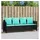 vidaXL Sonnenliege 368352 200 x 65 x 30 cm Schwarz