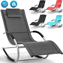 tillvex Relaxliege Sonnenliege 150 x 60 x 89 cm Rot