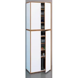 VCM Salia 60 x 183 x 33 cm 9 Fächer 4 Drehtüren / weiß