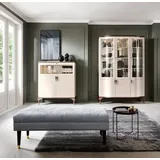JV Möbel Vitrine 51 x 205 x 143 cm Beige