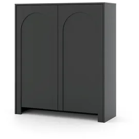 MID.YOU Highboard 100 x 117 x 35 cm Schwarz