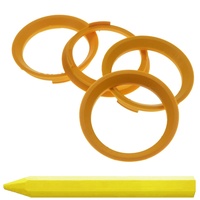4X Zentrierringe 70,4 x 60,1 mm Gelb Felgen Ringe + 1x Reifen Kreide Fett Stift