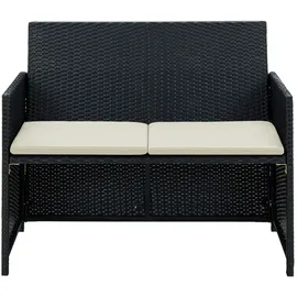 vidaXL Gartensofa 99 x 59 x 0 cm Schwarz