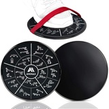 Amonax Gleitscheiben Fitness von Amonax - Doppelseitige Slider-Übung core fitness scheibe Gym Gliding Discs für Bauchmuskeltraining Übungen Teppich Holzböden für Hause Training, gleitscheibe sport slides
