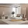 JV Möbel Elegantes Schlafzimmer-Set aus Holz in Beige mit Bett, Schminktisch,