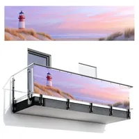 MuchoWow Balkon-Sichtschutz, Hellrosa, Kunststoff, Rechteckig, 300x85 cm, Sonnen- & Sichtschutz, Sichtschutz Garten, Balkon Sichtschutze