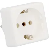 weitere UNITEC Übergangsstecker Frankreich/Deutschland, Steckdosen-Adapter, Schuko-Stecker, 1 Stück, weiß
