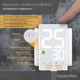 Heidenfeld Infrarotheizung HF-HP105, mit Bild, 16 Motive, 10 J. Garantie, Thermostat, Wandmontage (1000 Watt, Brooklyn Bridge)