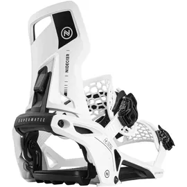 NIDECKER Supermatic Snowboard-Bindungen, Weiss/opulenter Garten, M