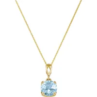 Luigi Merano Kette mit rundem Edelstein Anhänger, Gold 585 Blau Damen