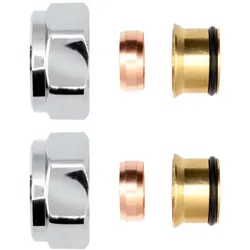 Klemmverschraubung Messing 3/4" für Kupferrohre 15mm