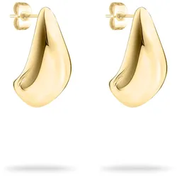 Paar Ohrstecker TAMARIS "Schmuck Geschenk Edelstahl Ohrringe Organic Shapes", gold (gelbgoldfarben), Ohrringe, Damen, Edelstahl