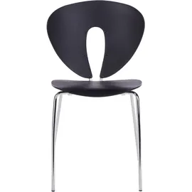 Beliani Esszimmerstuhl 2er Set TRACY Schwarz