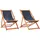 vidaXL Strandstuhl 2er Set Blau