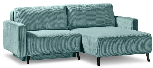 Ecksofa Hagen Cord Blau Hellblau